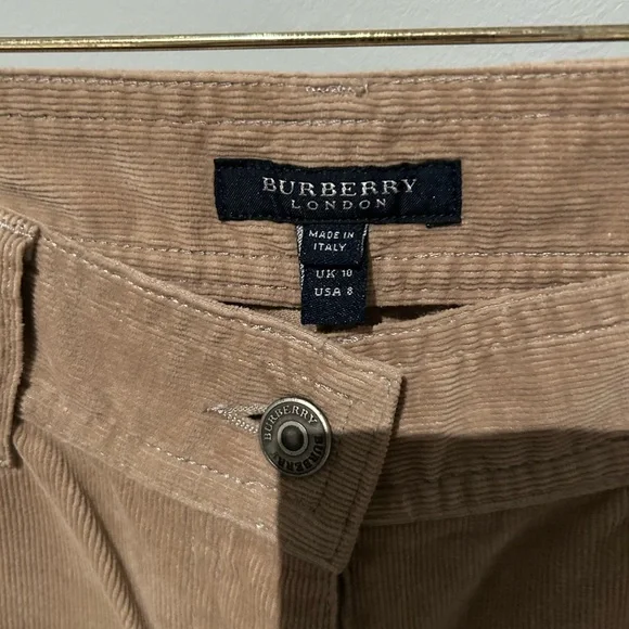 Burberry corduroy pants. Like new. Excellent condition. Size 8. Classic!!!!